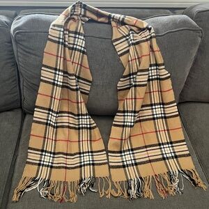Burberry Check Cashmere Scarf